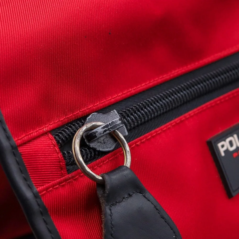 Vintage 90s Polo Sport Ralph Lauren Messenger Bag Unisex Red Crossbody Nylon USA